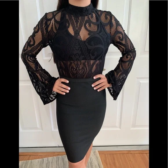 WOW couture | Dresses | Wow Couture Lace Bodycon Dress | Poshmark